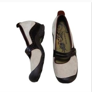 Merrell Dark Taupe Suede Plaza Bandeau Mary Jane Outdoor Shoes 10
